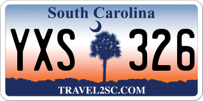 SC license plate YXS326