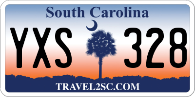 SC license plate YXS328