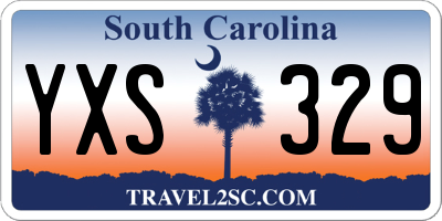 SC license plate YXS329