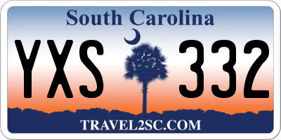 SC license plate YXS332