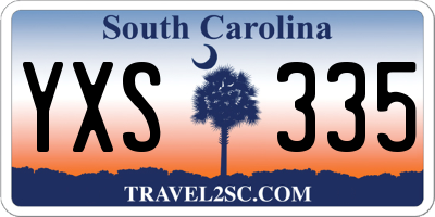 SC license plate YXS335