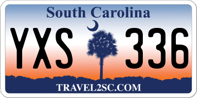 SC license plate YXS336