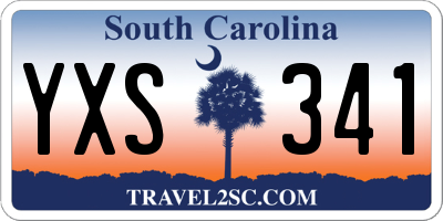 SC license plate YXS341