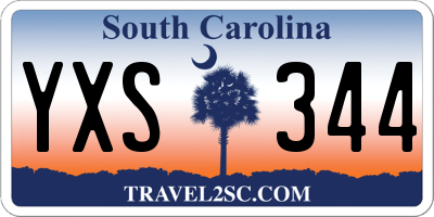 SC license plate YXS344