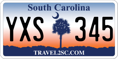 SC license plate YXS345