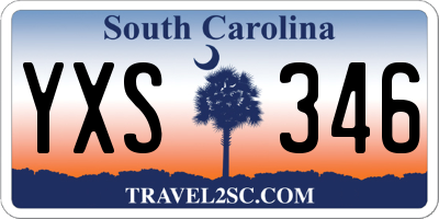 SC license plate YXS346