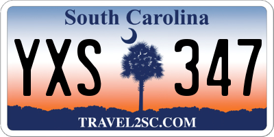 SC license plate YXS347