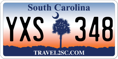SC license plate YXS348