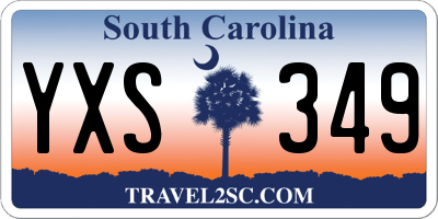 SC license plate YXS349