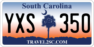SC license plate YXS350