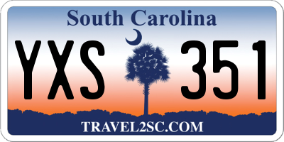 SC license plate YXS351