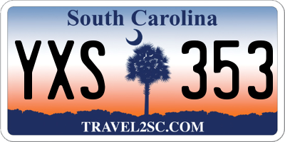SC license plate YXS353