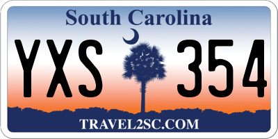 SC license plate YXS354