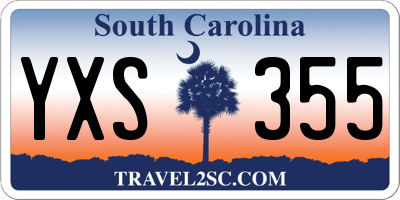SC license plate YXS355