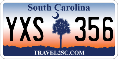 SC license plate YXS356