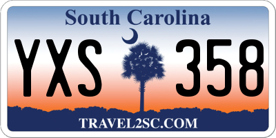 SC license plate YXS358