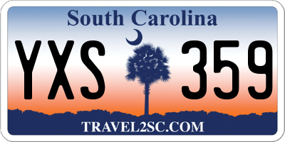 SC license plate YXS359