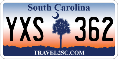 SC license plate YXS362