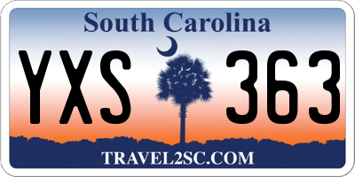 SC license plate YXS363