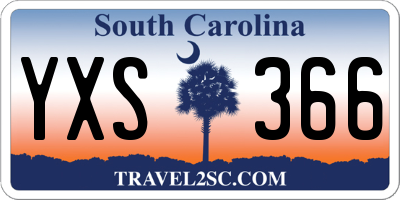 SC license plate YXS366