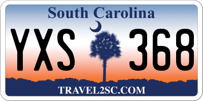 SC license plate YXS368