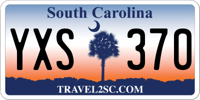 SC license plate YXS370