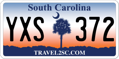 SC license plate YXS372