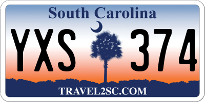 SC license plate YXS374