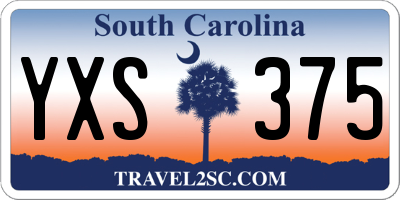 SC license plate YXS375