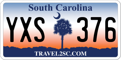 SC license plate YXS376