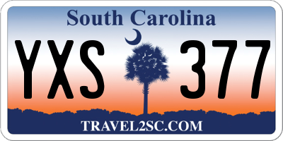 SC license plate YXS377