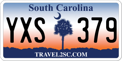 SC license plate YXS379