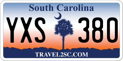 SC license plate YXS380