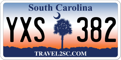 SC license plate YXS382