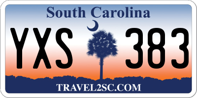 SC license plate YXS383