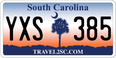SC license plate YXS385