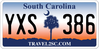 SC license plate YXS386