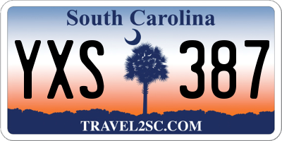 SC license plate YXS387