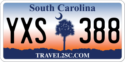 SC license plate YXS388