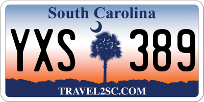 SC license plate YXS389