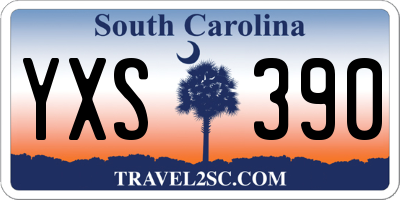 SC license plate YXS390