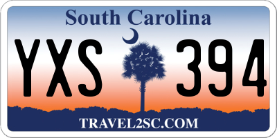 SC license plate YXS394