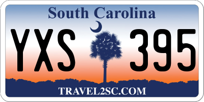 SC license plate YXS395
