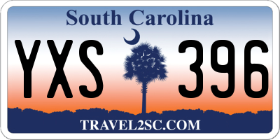 SC license plate YXS396