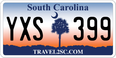 SC license plate YXS399