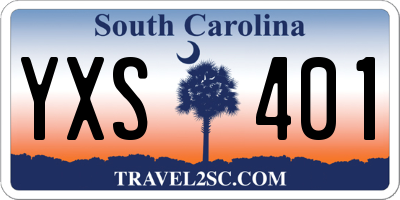 SC license plate YXS401