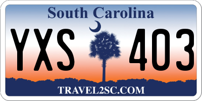 SC license plate YXS403