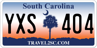 SC license plate YXS404