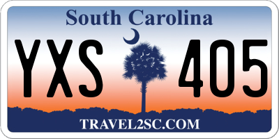 SC license plate YXS405