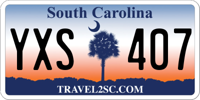 SC license plate YXS407